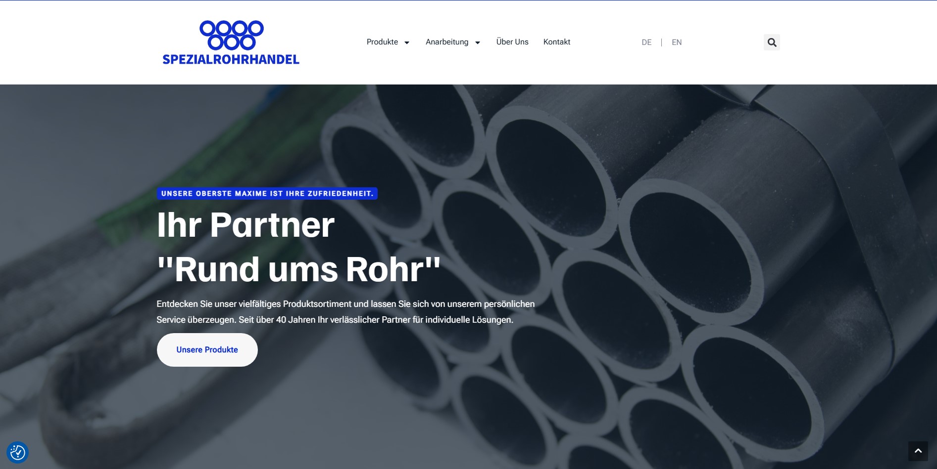 Website nach der Optimierung durch Midas Touch